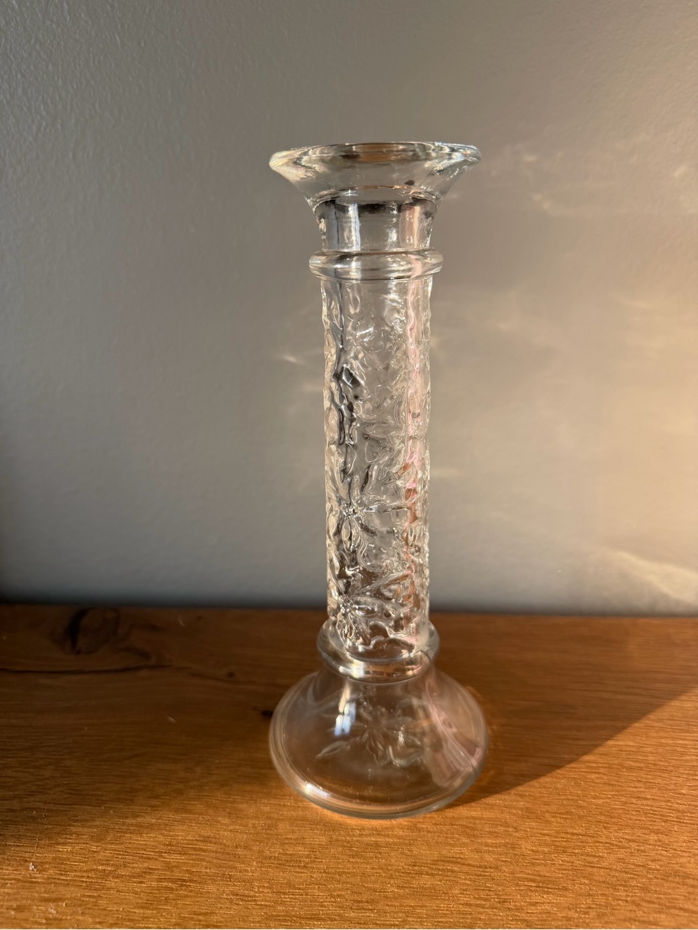 Princess House Fantasia Glass Candlestick Holder or Bud Vase